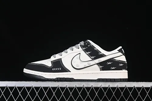 All categories Nk SB Dunk Series Nk SB Dunk Low High-end customized low-top sneakers Nike SB Dunk Low Gucci co-branded Black and White Panda Anniversary high-end customized low-top casual sneakers JP1628-021